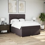 vidaXL Sommier à lattes de lit avec matelas Marron foncé 140x200 cm