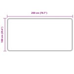 vidaXL Coureur de Tapis MARSA Noir 100 x 200 cm Polyester et PVC