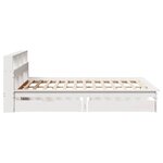 vidaXL Lit bibliothèque sans matelas blanc 140x190 cm bois pin massif