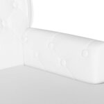 vidaXL Banc Chesterfield Blanc 119.5 x 64.5 x 75 cm Cuir synthétique