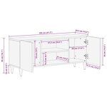 vidaXL Meuble TV 105x33 5x46 cm bois massif de manguier