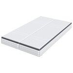 vidaXL Matelas 2 Pièces Blanc  Gris 60 x 200 cm Tissu tricoté