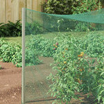 vidaXL Filet de protection pour oiseaux Vert 2 x 10 m HDPE