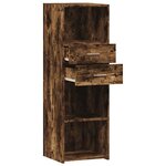 vidaXL Buffet haut chêne fumé 40x42 5x124 cm bois d'ingénierie
