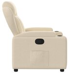 vidaXL Fauteuil inclinable en tissu crème
