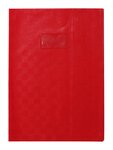 Protège-cahier Madras PVC 22/100e Avec Rabat Marque page 21x29,7 rouge CALLIGRAPHE