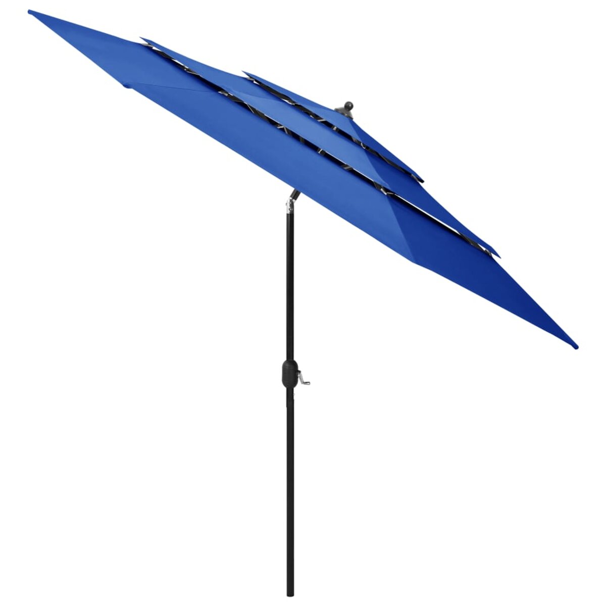 VidaXL Parasol De Jardin Bleu, 210-220 Cm, Pliable, Résistant
