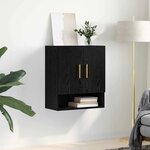 vidaXL Meuble mural Chêne noir 60 x 31 x 70 cm Bois d'ingénierie