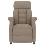 vidaXL Fauteuil inclinable électrique Taupe Similicuir daim