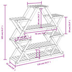 vidaXL Support à fleurs 110x25x105 cm bois massif de sapin