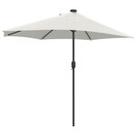 vidaXL Parasol de jardin demi Couleur sable 294 x 150 x 224 cm tissu