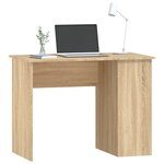 vidaXL Bureau chêne sonoma 100x55x75 cm bois d'ingénierie