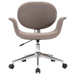 vidaXL Chaise pivotante à manger taupe tissu