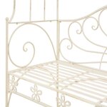 vidaXL Banc de jardin 122 cm Fer Blanc antique