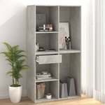 vidaXL Armoire à cosmétiques Gris béton 80x40x75 cm Bois d'ingénierie