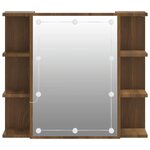 vidaXL Armoire à miroir avec LED Chêne marron 70x16 5x60 cm