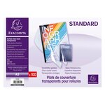 Couverture de reliure exacompta pvc 20/100 transparente incolore a3 - paquet de 100