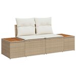 vidaXL Ensemble de canapé de jardin 8 Pièces Beige Poly rotin