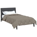 vidaXL Duvet complet toute l'année Gris clair 220 x 140 cm Microfibre