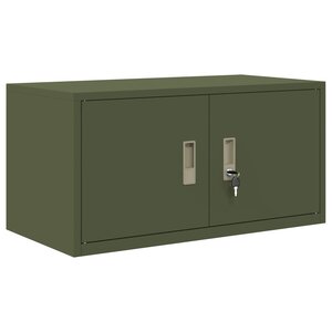 vidaXL Armoire de rangement Vert olive 80 x 40 x 40 cm Acier