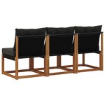vidaXL 3 Pièce Canapé du milieu extérieur