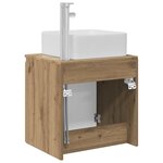 vidaXL Vanité de lavabo mural Chêne artisanal 53 x 35 x 63 cm