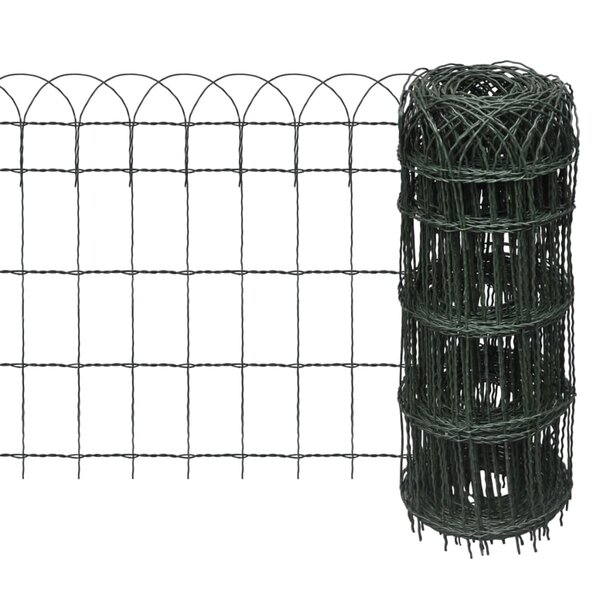 vidaXL Bordure de pelouse Fer enduit de poudre 25x0 65 m