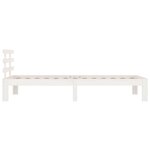 vidaXL Cadre de lit sans matelas blanc bois massif 90x200 cm