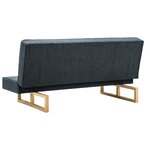 Vidaxl canapé-lit tissu gris foncé