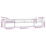 vidaXL Meuble TV avec lumières LED Chêne marron 240x35x40 cm