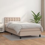 vidaXL Sommier à lattes de lit avec matelas Cappuccino 80x200 cm