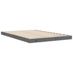 vidaXL Cadre de lit Gris 120x190 cm Bois pin massif Petit Double