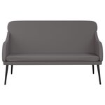vidaXL Banc Gris 110x76x80 cm Similicuir