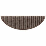 vidaXL Tapis d'escalier auto-adhésifs 15 Pièces Marron 56 x 17 x 3 cm