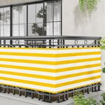 vidaXL Écran de balcon Jaune et blanc 75 x 200 cm