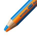 Crayon multi-talents woody 3 in 1 duo - orange-bleu stabilo