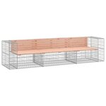 vidaXL Banc jardin design gabion 287x71x65 5 cm bois massif de douglas