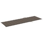 vidaXL Chaise longue double et coussins taupe Bois de pin imprégné