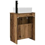 vidaXL Meuble de salle de bain avec évier Bois ancien 54 x 35 x 83 cm