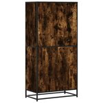 vidaXL Buffet haut chêne fumé 68x35x139 cm bois d'ingénierie