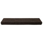 vidaXL Tapis d'escalier autocollants 15 pièces 65 x 21 x 4 cm Marron foncé Bord rectangulaire