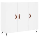 vidaXL Buffet blanc 90x34x80 cm bois d'ingénierie
