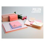 Paquet de 25 cartes pliées 210g 110x155 rose dragée clairefontaine