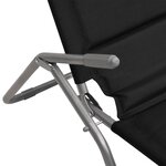 vidaXL Chaises longues pliables 2 Pièces noir textilène et acier