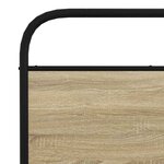 vidaXL Cadre de lit en métal sans matelas chêne sonoma 180x200 cm
