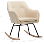vidaXL Chaise à bascule Crème Tissu