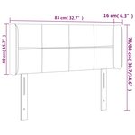 vidaXL Tête de lit à LED Rose 83x16x78/88 cm Velours