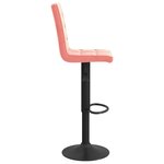 vidaXL Tabourets de bar lot de 2 rose velours