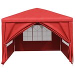 vidaXL Tente de fête 400 x 300 x 255 cm Rouge PE et acier
