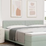vidaXL Tête de Lit LED Argyle Manuel Gris clair 100 cm Velours